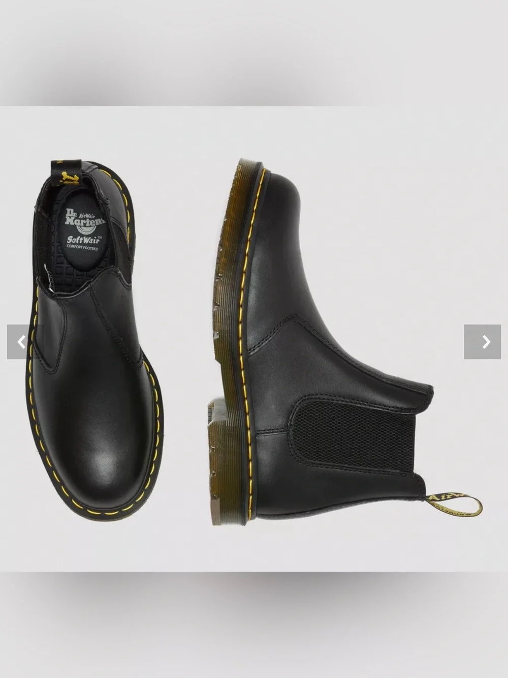 Dr. Martens 2976 SR Industrial Full Grain Leather Chelsea Boot NEW $190